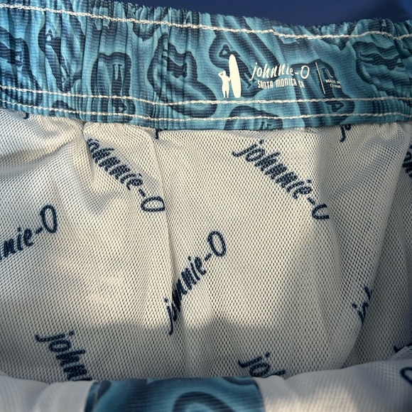 NWT Johnnie O Devin Swim Short Blue with Johnnie O Logo Print L and XXL - Picture 9 of 9